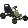 HOMCOM Kinder Tretauto Mit Handbremse Grün 5