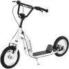 HOMCOM Tretroller Mit Handbremse Weiß 5
